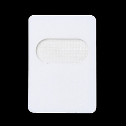 Rectangle Oval Hole Acrylic Pearl Display Board Loose Beads Paste Board, with Adhesive Back, White, Rectangle, 4.85x3.35x0.1cm, Inner Size: 1.2x2.6cm