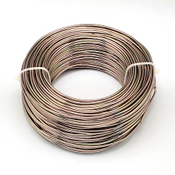 Chameau Fil d'aluminium rond, fil d'artisanat en métal pliable, pour la fabrication artisanale de bijoux bricolage, chameau, Jauge 9, 3.0mm, 25m/500g(82 pieds/500g)