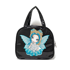 Angel & Fairy Kits de peinture de diamant de sac à main diy, y compris les strass en résine, stylo, plateau & colle argile, motif de fées, 10mm