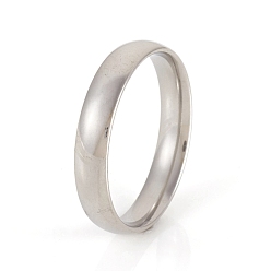 Stainless Steel Color 201 Stainless Steel Plain Band Rings, Stainless Steel Color, Size 8, Inner Diameter: 18mm, 4mm