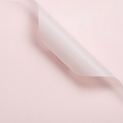 Misty Rose Solid Color Plastic Paper Flower Wrapping Paper, Waterproof Florist Bouquet Paper, DIY Crafts, Misty Rose, 550~580x550~580x0.05mm, 20 sheet/bag