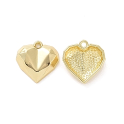 Light Gold Crémaillère pendentifs en alliage placage, sans cadmium et sans plomb et sans nickel, charme coeur, or et de lumière, 18x17x4.5mm, Trou: 1.5mm