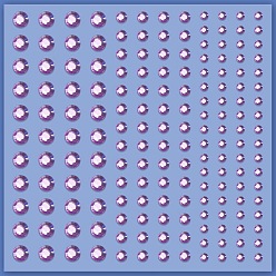 Средний Фиолетовый Акриловые наклейки на лицо со стразами, Самоклеящийся алмаз для лица для макияжа лица, глаз и тела, средне фиолетовый, 10x10 см