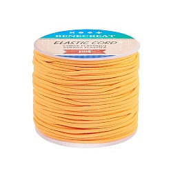 Orange Elastic Cord, Polyester Outside and Latex Core, Orange, 2mm, about 54.68 yards(50m)/roll, 1roll/box
