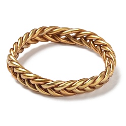 Gold Plastic Cord Braided Stretch Bracelets, Gold, Inner Diameter: 2-3/8 inch(6cm)
