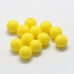 Yellow Food Grade Eco-Friendly Silicone Beads, Chewing Beads For Teethers, DIY Nursing Necklaces Making, Polygon, Yellow, 17x17x17mm, Hole: 2mm