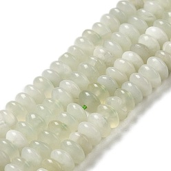 New Jade Natural New Jade Beads Strands, Saucer Beads, Rondelle, 6.5x3mm, Hole: 1mm, about 118~119pcs/strand, 15.35''(39cm)