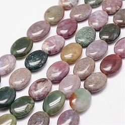 Agate Indienne Naturelles agate indienne brins de perles, ovale, 18x13x6mm, Trou: 1.2mm, 22 pcs / chapelet, 15.7 pouce
