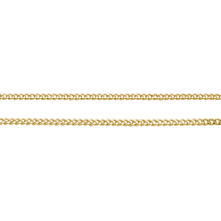 Oro Latón retorcido cadenas, cadenas del encintado, Corte de diamante, sin soldar, facetados, con carrete, oval, sin plomo y níquel y cadmio, dorado, 3x2x0.6 mm, aproximadamente 301.83 pies (92 m) / rollo