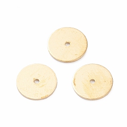 Real 18K Gold Plated Brass Spacer Beads, Long-Lasting Plated, Disc, Real 18K Gold Plated, 8x0.5mm, Hole: 0.9mm