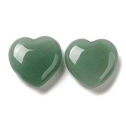 Aventurine Verte Pierres de guérison naturelles d'aventurine verte, coeur amour pierres, pierres de poche pour l'équilibrage du reiki, 30x30x11.5~12.5mm