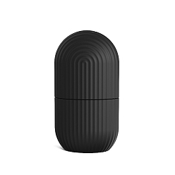 Noir Rouleau de visage de glace réutilisable en silicone en forme de colonne, porte-glaçons pour massage du visage, pour rétrécir les pores réduire les rides produits de beauté, noir, 4.2x6.2x11.5 cm