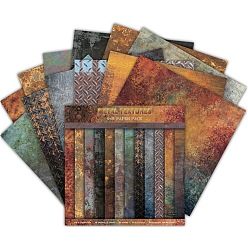 Coloré 12 feuilles bloc de papier scrapbooking, pour scrapbook album bricolage, carte de voeux, papier de fond, colorées, 152x152mm