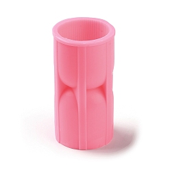 Ярко-Розовый Силиконовые формы для ароматических свечей с ребристой колонной и геометрией, формы для изготовления свечей, формы для ароматерапевтических свечей, ярко-розовый, 5.4x10.5 см