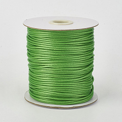 Lime Vert Cordon en polyester ciré coréen écologique, lime green, 1.5mm, environ 169.51~174.98 yards (155~160m)/rouleau
