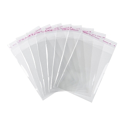 Clear OPP Cellophane Bags, Small Jewelry Storage Bags, Self-Adhesive Sealing Bags, Rectangle, Clear, 14x8cm, Unilateral Thickness: 0.035mm, Inner Measure: 10.5x8cm