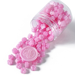 Perlas de Color Rosa Partículas de cera para sellar huellas de patas, para sello de sello retro, rosa perla, 9.5x8.5x6 mm