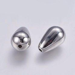 Platinum CCB Plastic Beads, teardrop, Platinum, 18x12mm, Hole: 2mm