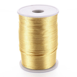 Verge D'or Câblés de polyester, verge d'or, 2mm