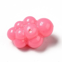 Red Opaque Acrylic Beads, Cloud, Red, 25x17x13mm, Hole: 1.6mm, about 250pcs/500g