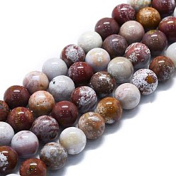 Jaspe Océan Naturelles jaspe océan brins de perles, ronde, 10mm, Trou: 1.2mm, Environ 39 pcs/chapelet, 15.75'' (40 cm)