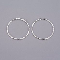 Antique Silver Tibetan Style Linking Rings, Cadmium Free & Nickel Free & Lead Free, Ring, Antique Silver, Size: about 37.5mm in diameter, 33.5mm inner diameter, 2mm thick, 450pcs/1000g