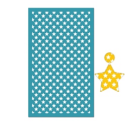 Estrella Plantilla de serigrafía de poliéster rectangular, para pintar sobre madera, tela de camiseta de decoración de bricolaje, estrella, 15x9 cm