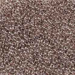 (1071) Dusty Mauve Lined Crystal Luster Cuentas de semillas redondas toho, granos de la semilla japonés, (1071) brillo de cristal forrado de color malva polvoriento, 8/0, 3 mm, agujero: 1 mm, Sobre 1110 unidades / 50 g