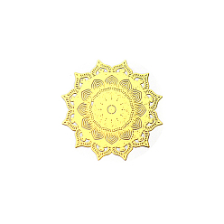 Sol Pegatinas decorativas autoadhesivas de latón, calcomanías de metal bañadas en oro, para manualidades de resina epoxi, sol, 30 mm