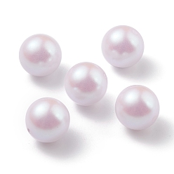 Lavanda Cuentas de plástico pom, perlas de imitación, centro perforado, rondo, lavanda, 9.5~10 mm, agujero: 1.2 mm