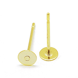 Golden 304 Stainless Steel Stud Earring Findings, Golden, 12x4mm