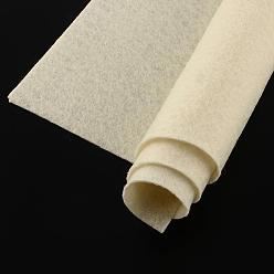 Soie De Maïs Feutre aiguille de broderie de tissu non tissé pour l'artisanat de bricolage, carrée, cornsilk, 298~300x298~300x1 mm, sur 50 PCs / sac
