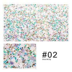 Colorful Sequins/Paillette Table Mat Pads, Foldable Manicure Tools, Rectangle, Colorful, 40x24x0.1cm