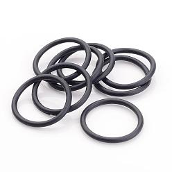 Noir O connecteurs caoutchouc anneau, liant ring, noir, 21x1.5~2 mm, diamètre intérieur: 18 mm