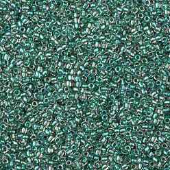(264) Inside Color AB Crystal/Light Sea Green Lined Круглые бусины toho, японский бисер, (264) внутри цвет ab кристалл / светло-зеленый на подкладке, 11/0, 2.2 мм, отверстие : 0.8 мм, Около 5555 шт / 50 г