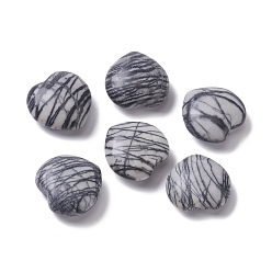 Netstone Natural NetStone, Heart Love Stone, Pocket Palm Stone for Reiki Balancing, 27.5~28.5x29~30x12~14mm