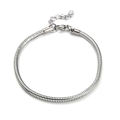 Stainless Steel Color 304 Stainless Steel Bracelets, Stainless Steel Color, 7-3/4 inch(19.7cm)