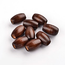 Кокосово-Коричневый Крашеные бусины из натурального дерева, без свинца, кокосового коричневый, 28~30x20 мм, отверстие : 8.5~10.5 мм