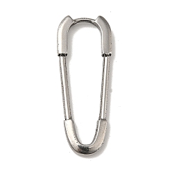 Stainless Steel Color 304 Stainless Steel Linking Rings, Safety Pin Shape, Stainless Steel Color, 29x11x2.5mm, Inner Diameter: 7x26mm
