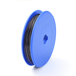 Gunmetal Round Copper Wire, for Jewelry Making, Gunmetal, 26 Gauge, 0.4mm, about 262.46 Feet(80m)/roll