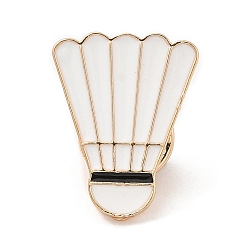 Sports Badminton Enamel Pins, Light Gold Alloy Badge for Backpack Clothes, Sports, 22x17x2mm