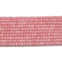 Salmon Synthetic Luminous Stone Beads Strands, Faceted, Round, Glow in the Dark, Salmon, 4x3.5mm, Hole: 0.7mm, about 102pcs/strand, 14.37 inch(36.5cm)