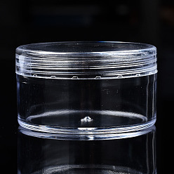 Clear Column Polystyrene Bead Storage Container, for Jewelry Beads Small Accessories, Clear, 5.95x3.3cm, Inner Diameter: 5.2cm