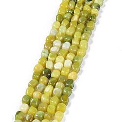 Lemon Jade Natural Lemon Jade Beads Strands, Nuggets Tumbled Stone, 6.5~15x7~14x7~14mm, Hole: 1~1.4mm, about 32~33pcs/strand, 15.16~ 15.75 inch(38.5~40cm)