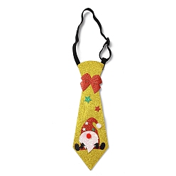 Gnome Chistmas Theme Non-woven Fabrics Necktie, for Boy, with Elastic Band, Gnome, Inner Diameter: 77~137mm