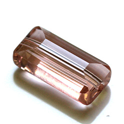 Light Salmon Imitation Austrian Crystal Beads, Grade AAA, Faceted, Rectangle, Light Salmon, 10x15.5x7mm, Hole: 0.9~1mm