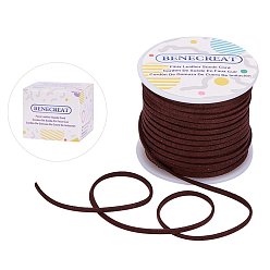 Coconut Brown Faux Suede Cord, Faux Suede Lace, Coconut Brown, 3x1mm, about 30m/roll
