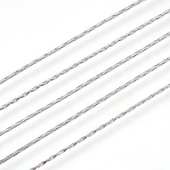 Stainless Steel Color 304 Stainless Steel Cardano Chains, Soldered, Stainless Steel Color, 0.8mm