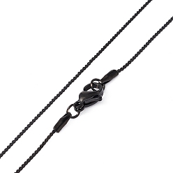 Electrophoresis Black 304 collar de cadena serpentina de acero inoxidable para hombres y mujeres, electroforesis negro, 17.72 pulgada (45 cm)