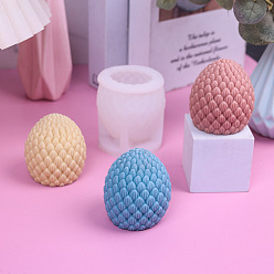 White DIY Silicone Candle Molds, for Scented Candle Making, Christmas Pine Cone, White, 1x6x7cm